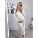 PREG PROOF CABLE V NECK DRESS BEIGE PREG PROOF CABLE V NECK DRESS BEIGE