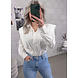 RUFFLE BLOUSE WHITE RUFFLE BLOUSE WHITE