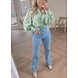 HIGH WAIST WIDE LEG JEANS MID BLUE HIGH WAIST WIDE LEG JEANS MID BLUE