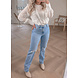 HIGH WAIST RIPPED JEANS 86 LIGHT BLUE2 HIGH WAIST RIPPED JEANS 86 LIGHT BLUE2