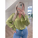 SOOF SATIN BLOUSE GREEN SOOF SATIN BLOUSE GREEN