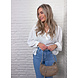 PADDED COTTON BLOUSE WHITE PADDED COTTON BLOUSE WHITE