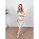 PREG PROOF BASIC V NECK DRESS BEIGE PREG PROOF BASIC V NECK DRESS BEIGE