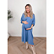 PREG PROOF LOOSE MOUSSELINE MAXI DRESS BLUE PREG PROOF LOOSE MOUSSELINE MAXI DRESS BLUE