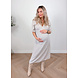PREG PROOF MOUSSELINE DRESS STRIPED TAUPE PREG PROOF MOUSSELINE DRESS STRIPED TAUPE
