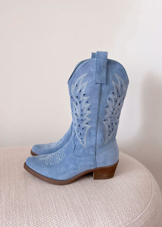 Blue cowboy boots deals