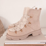 teddy boots ♡ beige