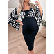 WRAP PRINT BLOUSE BLACK PREGNANCY PROOF WRAP PRINT BLOUSE BLACK PREGNANCY PROOF