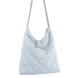 padded denim bag ♡ light blue
