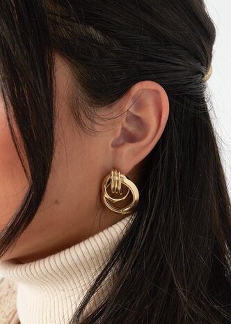 TWISTED EARRINGS GOLD