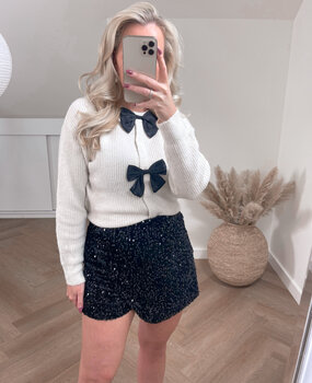 paillette skort ♡ black paillette skort ♡ black