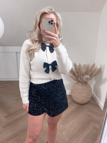 PAILLETTE SKORT BLACK PAILLETTE SKORT BLACK
