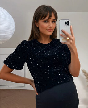 velvet diamonds top ♡ black velvet diamonds top ♡ black