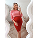 STRIPED LONGSLEEVE TEE RED PINK STRIPED LONGSLEEVE TEE RED PINK