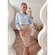 CROPPED STRIPED BLOUSE BLUE WHITE CROPPED STRIPED BLOUSE BLUE WHITE