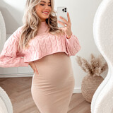 short cable knit ♡ pink