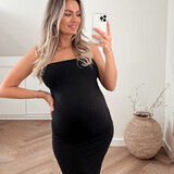 basic strapless dress ♡ black