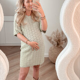 knitted tshirt dress ♡ pistache green