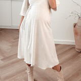 linnen wrap dress ♡ beige