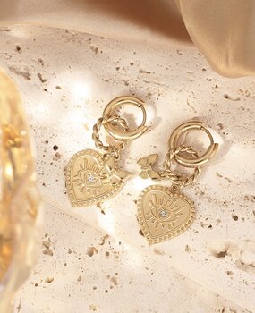 heart butterfly earrings ♡ gold