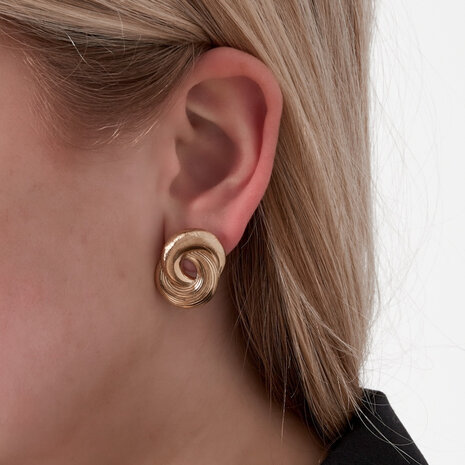 INFINITY TWIST EARRINGS GOLD