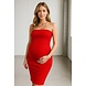BASIC3 STRAPLESS DRESS RED BASIC3 STRAPLESS DRESS RED