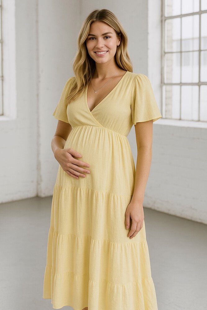 LUA LINNEN DRESS SOFT YELLOW