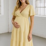 lua linnen dress ♡ soft yellow