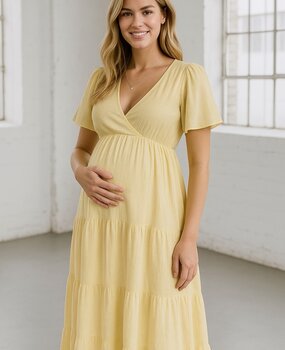 lua linnen dress ♡ soft yellow