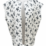 mousseline flower gilet ♡ creme