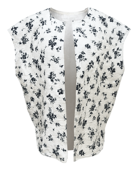 mousseline flower gilet ♡ creme