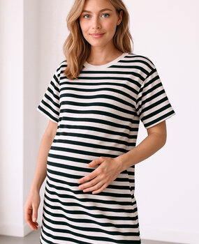 basic tshirt dress ♡ blue & white