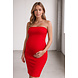BASIC3 STRAPLESS DRESS RED BASIC3 STRAPLESS DRESS RED