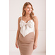 BIG BOW SATIN TOP WHITE BIG BOW SATIN TOP WHITE