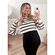 SHORT4 STRIPED SWEATER BEIGE SHORT4 STRIPED SWEATER BEIGE