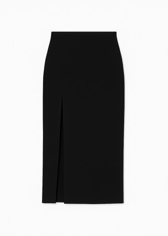 MAXI SPLIT SKIRT BLACK