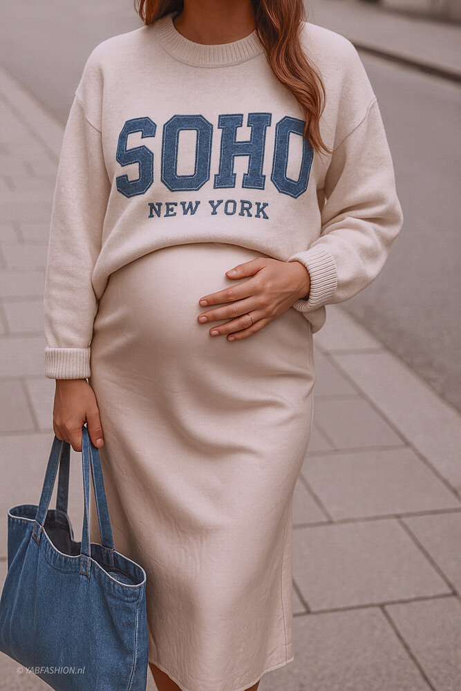 SOHO SWEATER BEIGE & DENIM