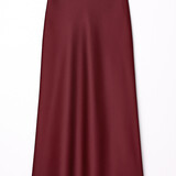 satin maxi skirt ♡ bordeaux