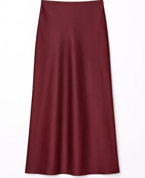 satin maxi skirt ♡ bordeaux