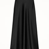 satin midi skirt ♡ black