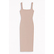 BASIC RIBBED STRETCH DRESS BEIGE BASIC RIBBED STRETCH DRESS BEIGE