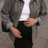 oversized denim jacket ♡ washed grey