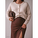 FLOWER BUTTON CARDIGAN BEIGE FLOWER BUTTON CARDIGAN BEIGE