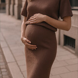 wrinkle tee ♡ brown