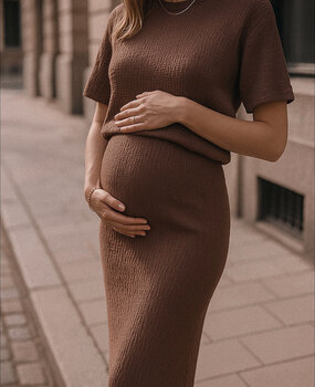 wrinkle tee ♡ brown