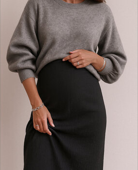 balloon sleeve knit ♡ grey