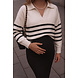 STRIPED POLO KNIT BEIGE BLACK STRIPED POLO KNIT BEIGE BLACK