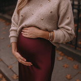 golden heart knit ♡ beige