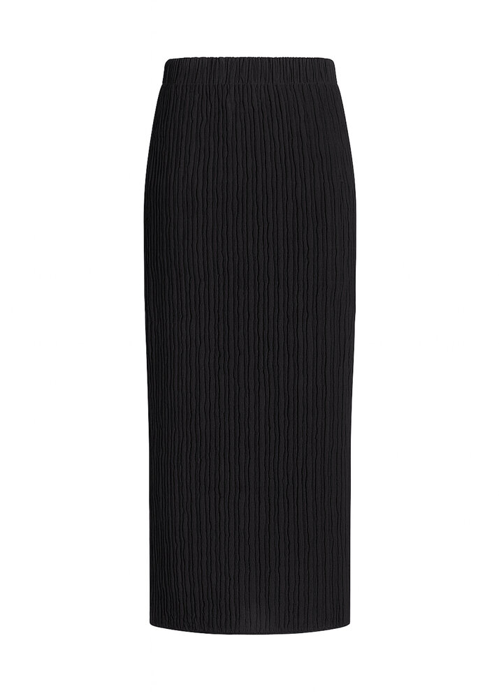 CRINKLE PLISSE SKIRT BLACK CRINKLE PLISSE SKIRT BLACK