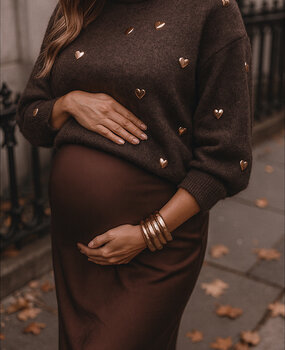 golden heart knit ♡ brown golden heart knit ♡ brown